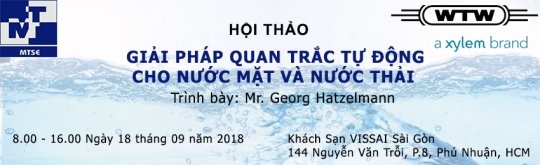  HỘI THẢO: Giải pháp Quan trắc tự động Nước thải và Nước mặt  tuân thủ thông tư 24/2017/TT-BTNMT