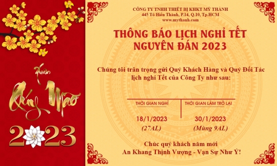  Thông báo lịch nghỉ tết nguyên đán 2023